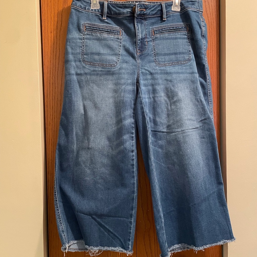 J. Jill Blue Flare & Wide Leg Jeans